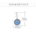 wholesale 925 Sterling Silver Tree Of Life Earrings Wholesale With Rainbow Abalone Shell-0-2