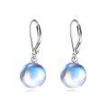wholesale 925 Sterling Silver Pink Opal Round Drop Earrings for Women Girls-0-31