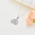 wholesale 925 Sterling Silver Lotus Chakra Yoga Necklace-0-4