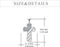 wholesale 925 Sterling Silver American Flag Design Cross Pendant Necklace for Women-0-5