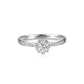 TOUPOP Sterling Silver Moissanite Personalized Engagement Rings For Women-0-0