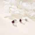 wholesale  Sterling Silver Cubic Zirconia Crystal Birthstone Stud Earrings-0-3