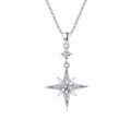 wholesale 925 Sterling Silver Moonstone Star Pendant Necklace for Women Girls -0-0