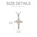 TOUPOP Sterling Silver Stethoscope Heartbeat Pendant Necklace-0-5