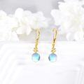 wholesale  14K Solid Gold Moonstone Earrings, High-End Simple Dangle Design, Hypoallergenic, Gift for Women-0-3