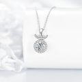 wholesale Sterling Silver Moissanite Zodiac Necklace Lab Created Diamond Gift-0-24
