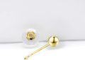 wholesale 18K Gold Freshwater Pearl Stud Earrings for Women (7 10mm)-0-3