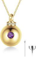 wholesale  Sterling Silver Birthstone Cremation Urn Necklace for Ashes Custom Memorial Jewelry with Free Engraving -0-5