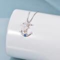 wholesale 925 Sterling Silver Anchor Necklace – Hypoallergenic, Nickel-Free, Lead-Free, Cadmium-Free – 0.83 Inch Pendant, 18-22 Inch Chain-0-1