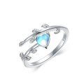 TOUPOP Sterling Silver Ring with Stone Jewelry Christmas Gifts for Women-0-0