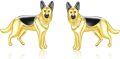 wholesale 925 Sterling Silver German Shepherd Dog Stud Earrings for Women - Pet Lover Gift-0-0
