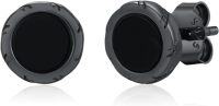 wholesale 925 Sterling Silver Black Onyx Zircon Celtic Viking Stud Earrings Hypoallergenic Punk Gothic Jewelry for Women Men-Black onyx-D-Black onyx-D