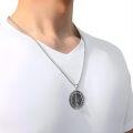 wholesale 925 Sterling Silver Saint Michael Protect Us Medal Necklace - Religious Jewelry for Men & Women -0-2