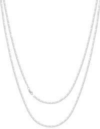 wholesale 925 Sterling Silver Box Link Chain Necklace 18-30 for Women & Men-White