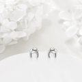 wholesale 925 Sterling Silver Cow Horseshoe Stud Earrings for Women Cute Animal Post Earrings Hypoallergenic  for Teens Girls-0-2