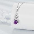 wholesale Sterling Silver Celtic Knot Necklace Irish Pendant Jewelry Gift for Women-0-3