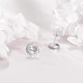 wholesale 925 Sterling Silver Penguin Heart Moonstone Stud Earrings for Women Girls Gift Idea-0-3