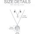 wholesale 925 Sterling Silver Star & Tree of Life Pendant Double-Layered Chain Adjustable Necklaces - Gifts for Her Mothers' Day Birthdays-0-5