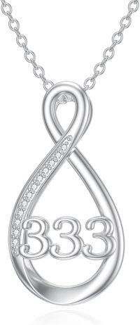 wholesale 925 Sterling Silver Angel Number Necklace 111 222 333 444 555 777 888 999 1111-333 Necklace