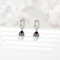 wholesale 925 Sterling Silver Penguin Opal Drop Earrings for Women Girls  4cm Long-0-1