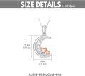 wholesale 14K Gold Heart and Crescent Moon Pendant Necklace with Chain - Unique for Women-0-5