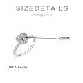 TOUPOP 14k Gold Plated Moissanite Heart Cut Halo Diamond Engagement Ring-0-4