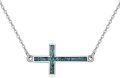 wholesale 925 Sterling Silver Turquoise Cross Necklace - Hypoallergenic, Handcrafted Unique Gift for Women-0-0