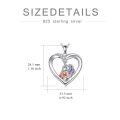 TOUPOP Sterling Silver Crystal Unicorn Heart Pendant I Love You Necklace-0-3