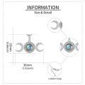 wholesale 925 Sterling Silver Triple Moon Pendant With Labradorite-0-3