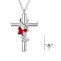 wholesale 925 Sterling Silver Butterfly Cross Keepsake Pendant Urn Necklace with Funnel Set-0-24
