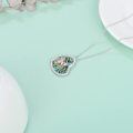 wholesale 925 Sterling Silver Heart Pendant With Ballet Dancer And Mother Of Pearl-0-3
