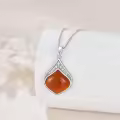 wholesale 925 Sterling Silver Moonstone Lapis Larimar Moss Agate Teardrop Filigree Pendant-0-89