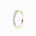 TOUPOP 10k 14k 18k Gold Moissanite Women's Eternity Wedding Band Ring-0-0