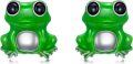 wholesale 925 Sterling Silver Frog Stud Earrings Green and White Design Holiday Gift Idea-0-0