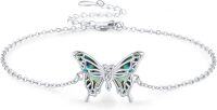 wholesale 925 Sterling Silver Abalone Shell Butterfly Charm Anklet Ankle Chain Foot s for Women-Chain
