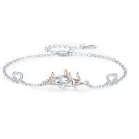wholesale 925 Sterling Silver Cute Axolotl Charm Bracelet-Axolotl