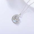 wholesale 925 Sterling Silver Guardian Angel on Crescent Moon Pendant Necklace Gift for Wife/Mom/Birthday/Christmas-0-4