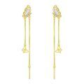 wholesale 925 Sterling Silver Butterfly Drop Earrings-0-0