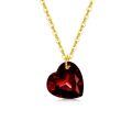 wholesale 14k Gold Heart-shaped Peridot Pendant Necklace-0-0