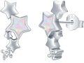 wholesale 925 Sterling Silver Opal Moonstone Abalone Star Studs with Cubic Zirconia Tails - Hypoallergenic Jewelry for Women and Girls-0-0