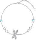 wholesale 925 Sterling Silver & Cubic Zirconia Infinity Dragonfly Bracelet for Women, Adjustable Chain, Elegant Gift for Mother's Day, Anniversaries-0-0