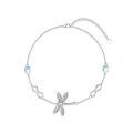 wholesale 925 Sterling Silver Butterfly Bracelet Wholesale With Crystal Accents-0-0