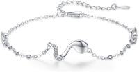 wholesale 925 Sterling Silver Metal Musical Note Charm Bracelet for Singers and Musicians-Eighth Note