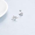 wholesale 925 Sterling Silver Gold Moonstone Starburst Stud Earrings for Women and Girls-0-19