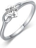 wholesale TOUPOP Rings For Women Sterling Silver Infinity Love Heart Rings With Crystal Anniversary Christmas Valentines Mothers Day Promise Jewelry For Women Her Wife Mom -0-0