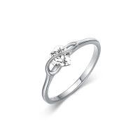 TOUPOP Sterling Silver Crystal Infinity Love Heart Rings For Women-undefined
