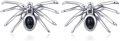 wholesale 925 Sterling Silver Spider Black Onyx Stud Earrings for Women Gift Ideas-0-0