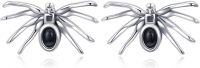 wholesale 925 Sterling Silver Spider Black Onyx Stud Earrings for Women Gift Ideas-Spider