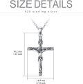 wholesale Jesus Cross Necklace 925 Sterling Silver Crucifix Necklace Cross Pendant Christian Jesus Jewelry Christmas Gifts For Women Men -0-1