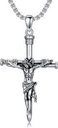 wholesale 925 Sterling Silver Crucifix Jesus Christ Pendant Necklaces for Women and Men Religious Christian s-0-0